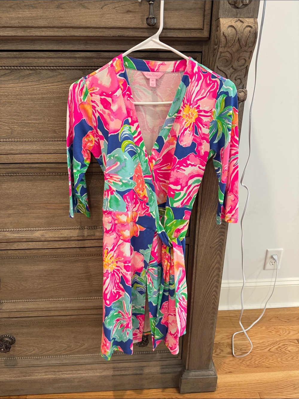 Lilly Pulitzer Pink Multi Floral Wrap Dress